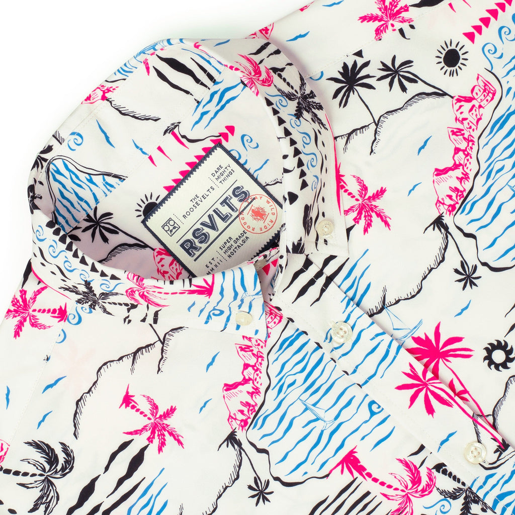RSVLTS Soleil Beach (Day) KUNUFLEX Short Sleeve Shirt in Multicolor — detail 10