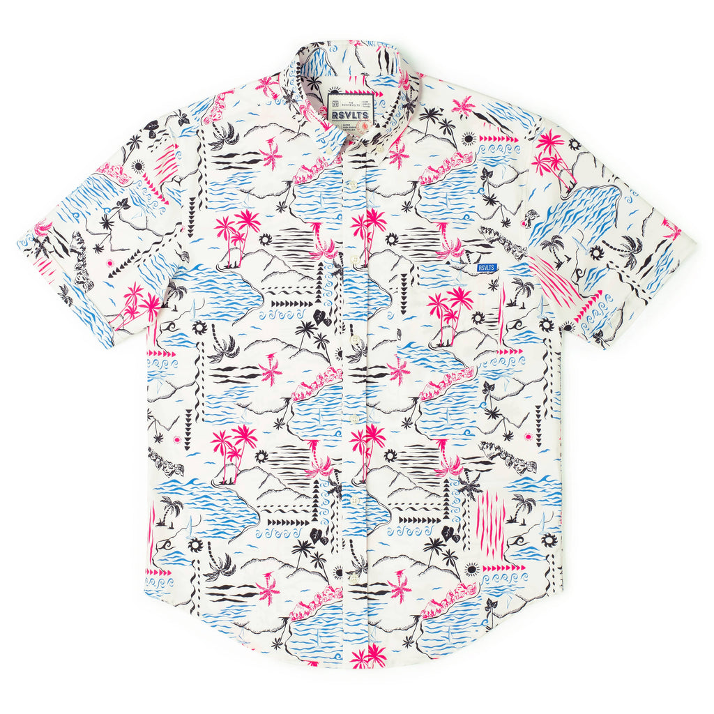 RSVLTS Soleil Beach (Day) KUNUFLEX Short Sleeve Shirt in Multicolor — detail 9