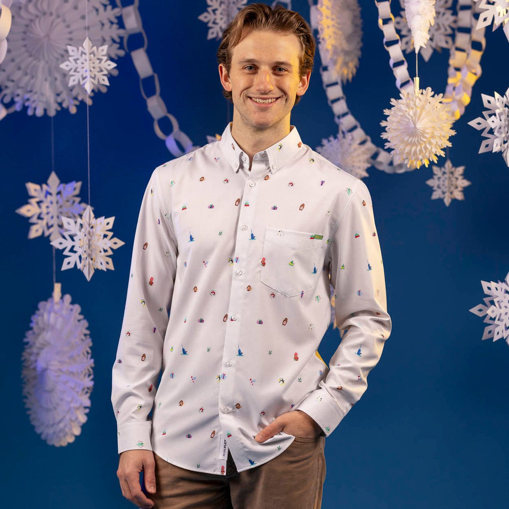 RSVLTS Buddy’s Favorite Things Long Sleeve Shirt in White — detail 2