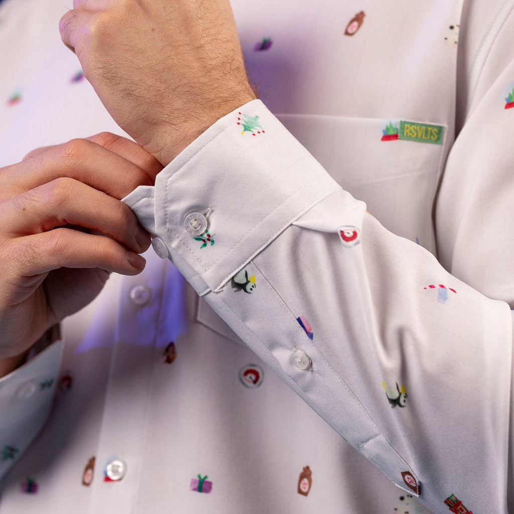 RSVLTS Buddy’s Favorite Things Long Sleeve Shirt in White — detail 6