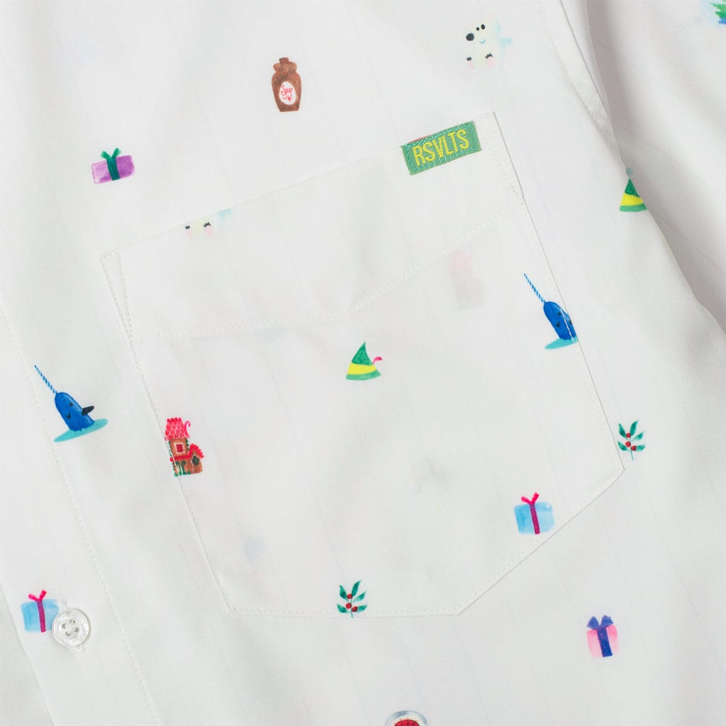 RSVLTS Buddy’s Favorite Things Long Sleeve Shirt in White — detail 5