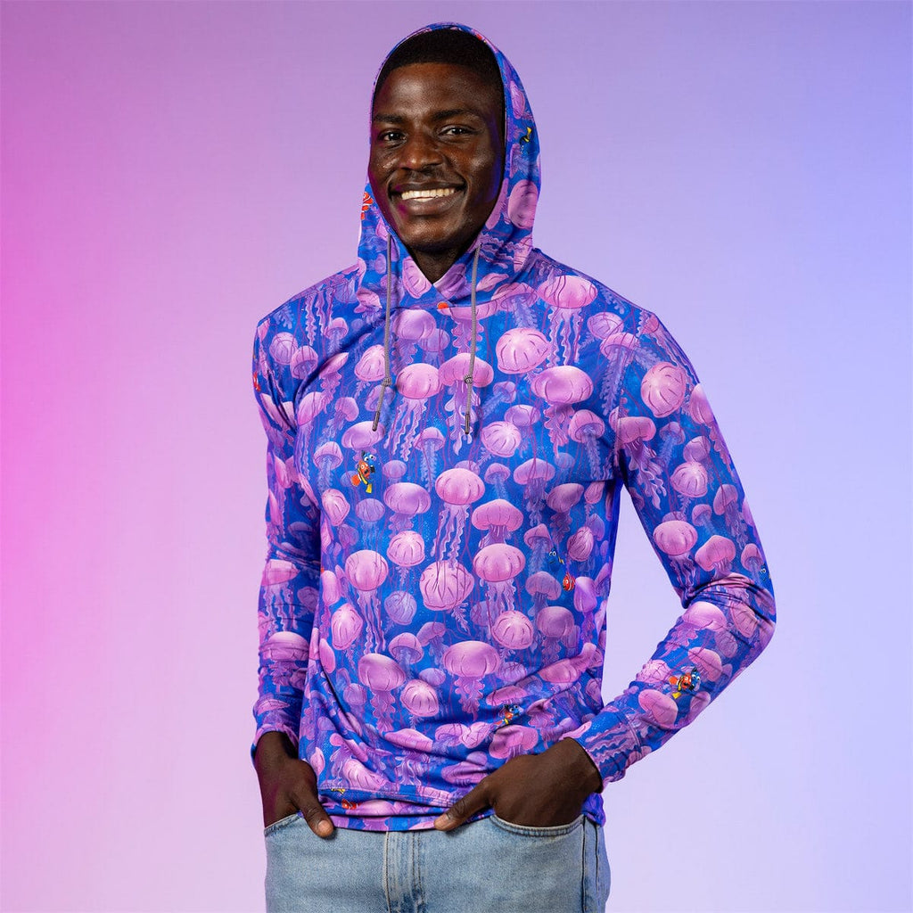 RSVLTS Jellyfish Performance Hoodie in Purple — detail 3