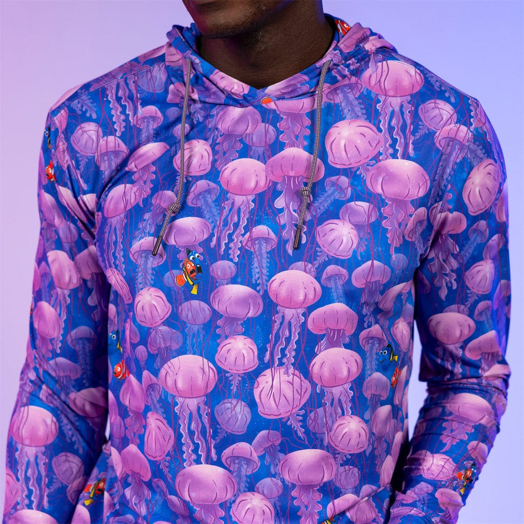 RSVLTS Jellyfish Performance Hoodie in Purple — detail 5