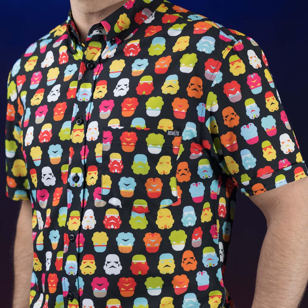 RSVLTS Technicolor Troopers KUNUFLEX Short Sleeve Shirt in Multicolor — detail 7