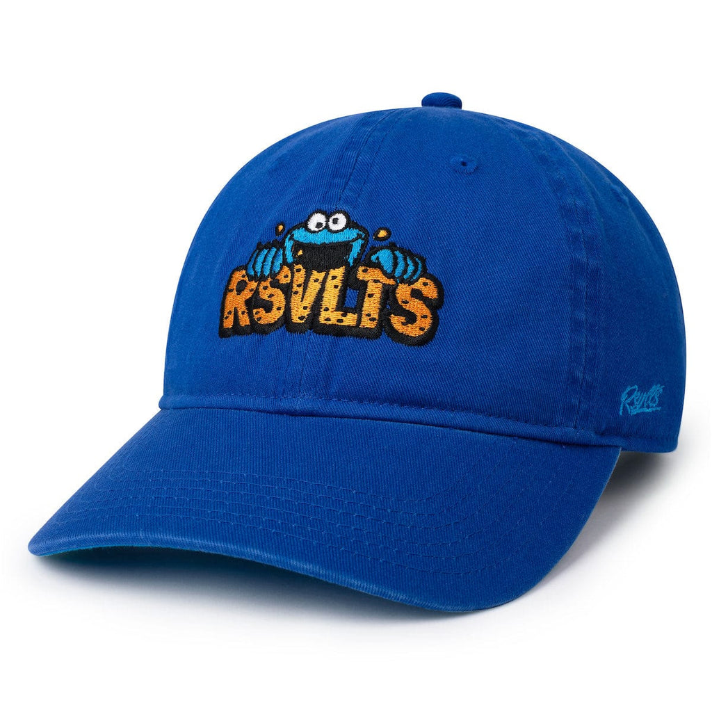 RSVLTS Me Want Cookie! Dad Hat in Blue — front view
