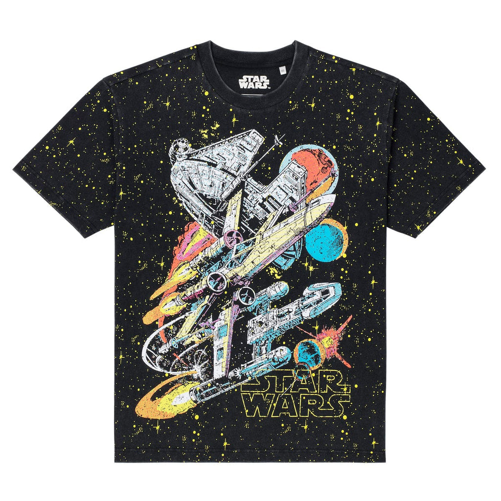 RSVLTS Built to Rebel Vintage Crewneck Tee in Black — front view