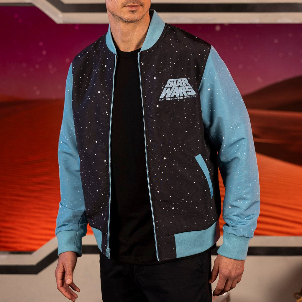 RSVLTS Retro ‘77 Reversible Bomber Jacket in Black — detail 8