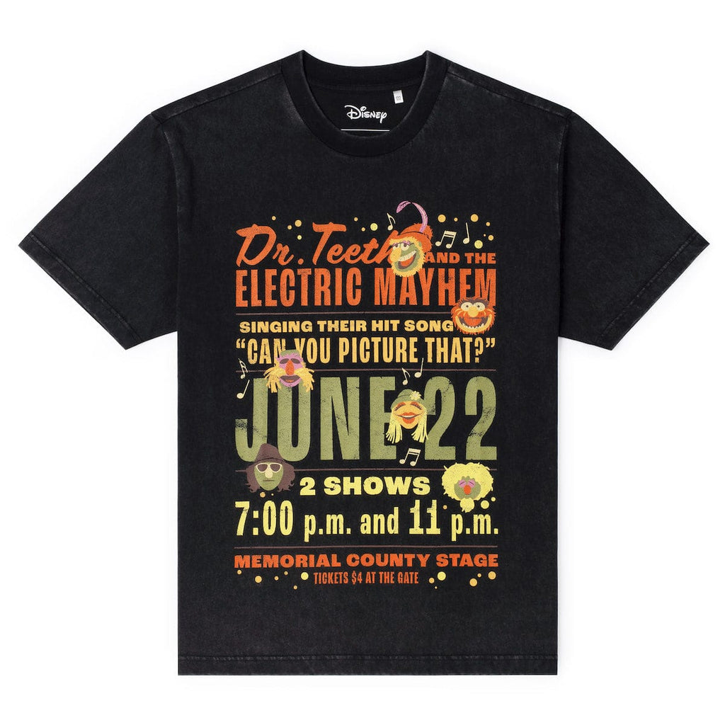 RSVLTS Dr. Teeth Live in Concert! Vintage Crewneck Tee in Black — front view