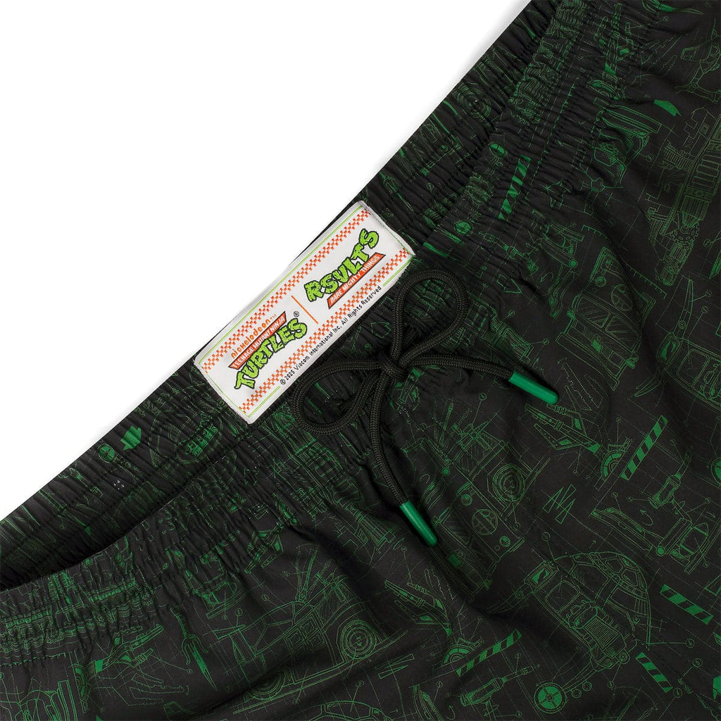 RSVLTS Greenprints Hybrid Shorts in Black — detail 6