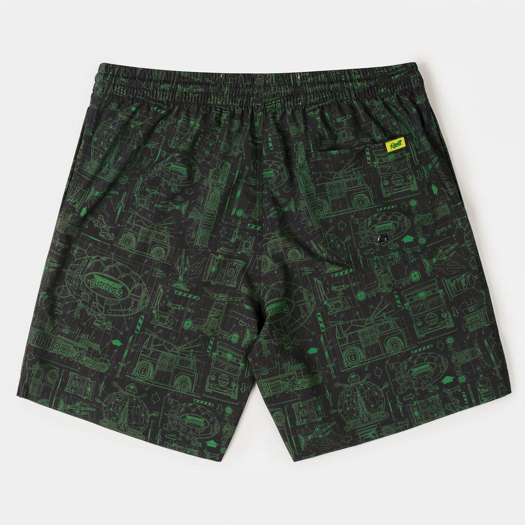 RSVLTS Greenprints Hybrid Shorts in Black — detail 5