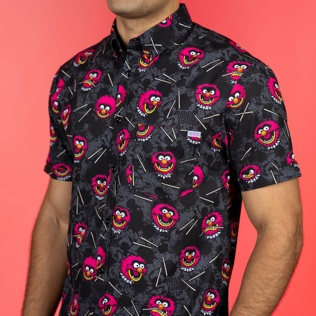 RSVLTS RAHHHHH!!! KUNUFLEX Short Sleeve Shirt in Black — detail 5