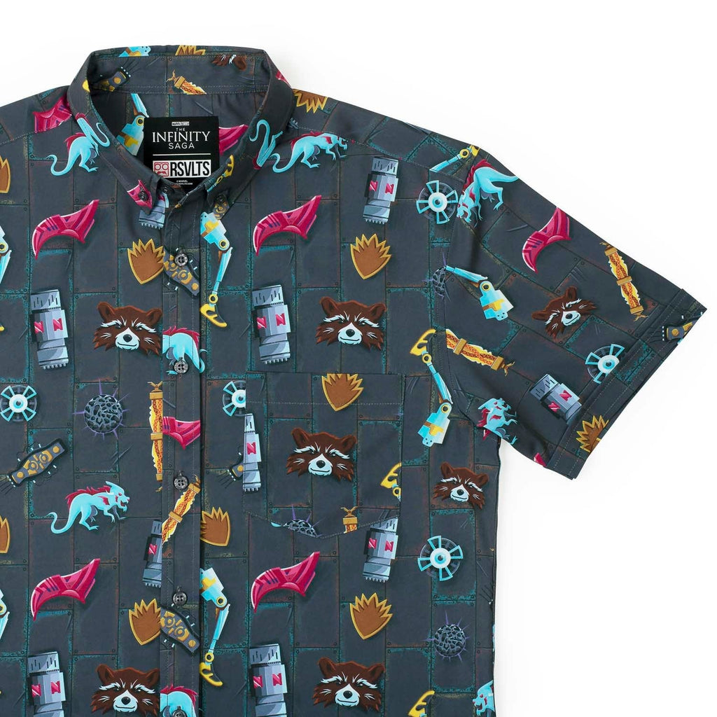 RSVLTS Jailbreak KUNUFLEX Short Sleeve Shirt in Green — front view