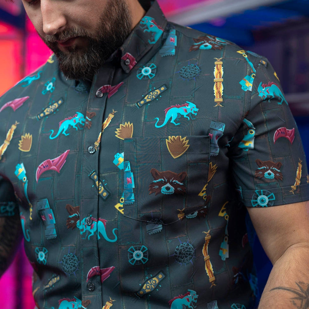RSVLTS Jailbreak KUNUFLEX Short Sleeve Shirt in Green — detail 7