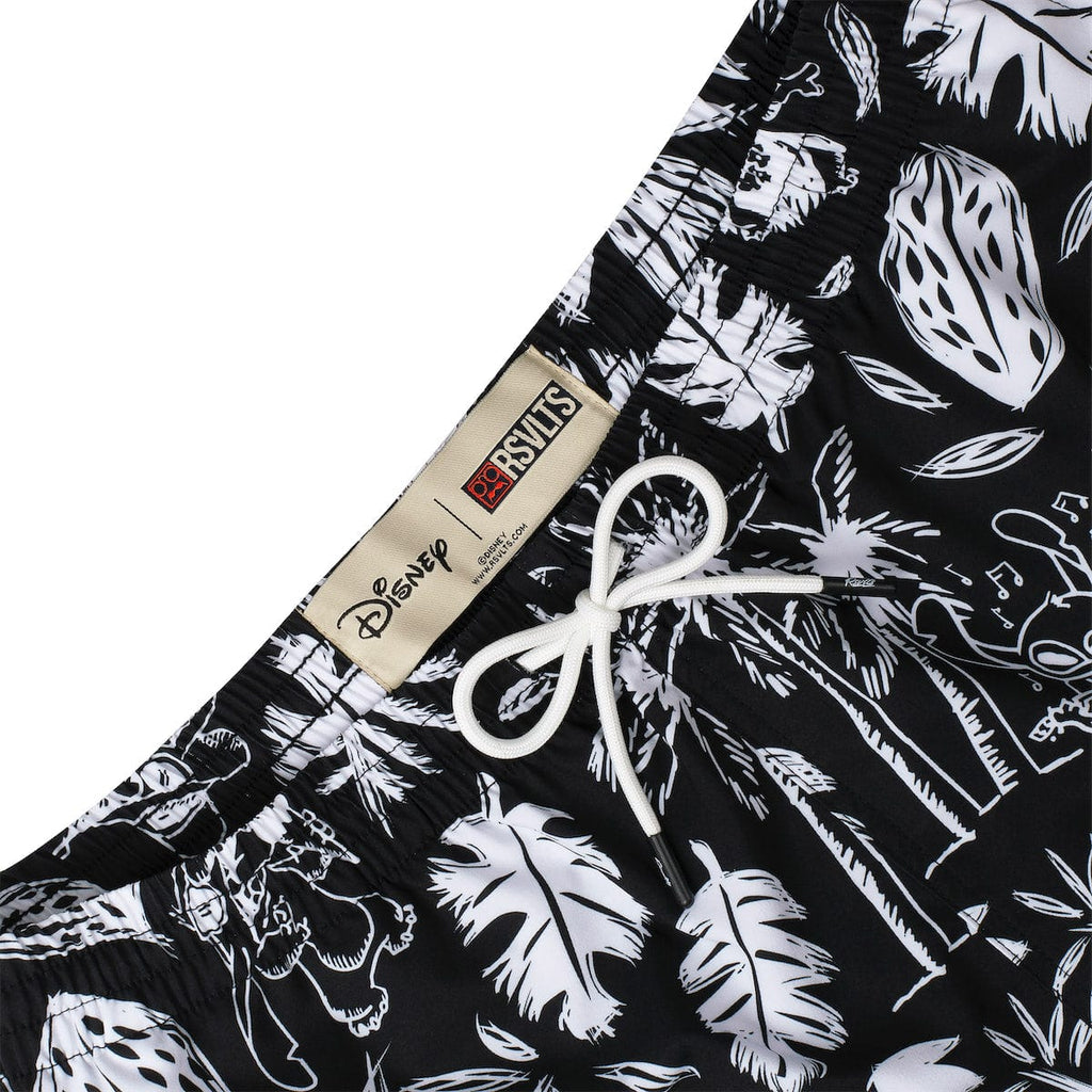 RSVLTS Hawaiian Hijinks Hybrid Shorts in Black — detail 4