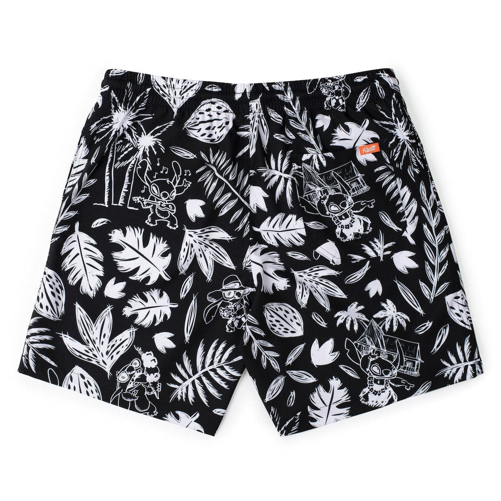 RSVLTS Hawaiian Hijinks Hybrid Shorts in Black — detail 5