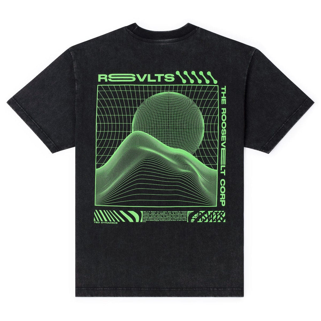 RSVLTS Crash the System Vintage Crewneck Tee in Black — detail 3