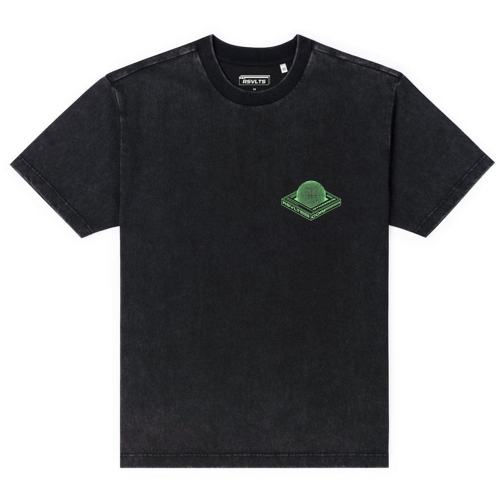 RSVLTS Crash the System Vintage Crewneck Tee in Black — detail 2