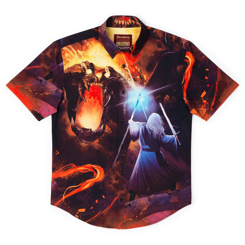 RSVLTS You Shall Not Pass KUNUFLEX Short Sleeve Shirt in Blue — front view