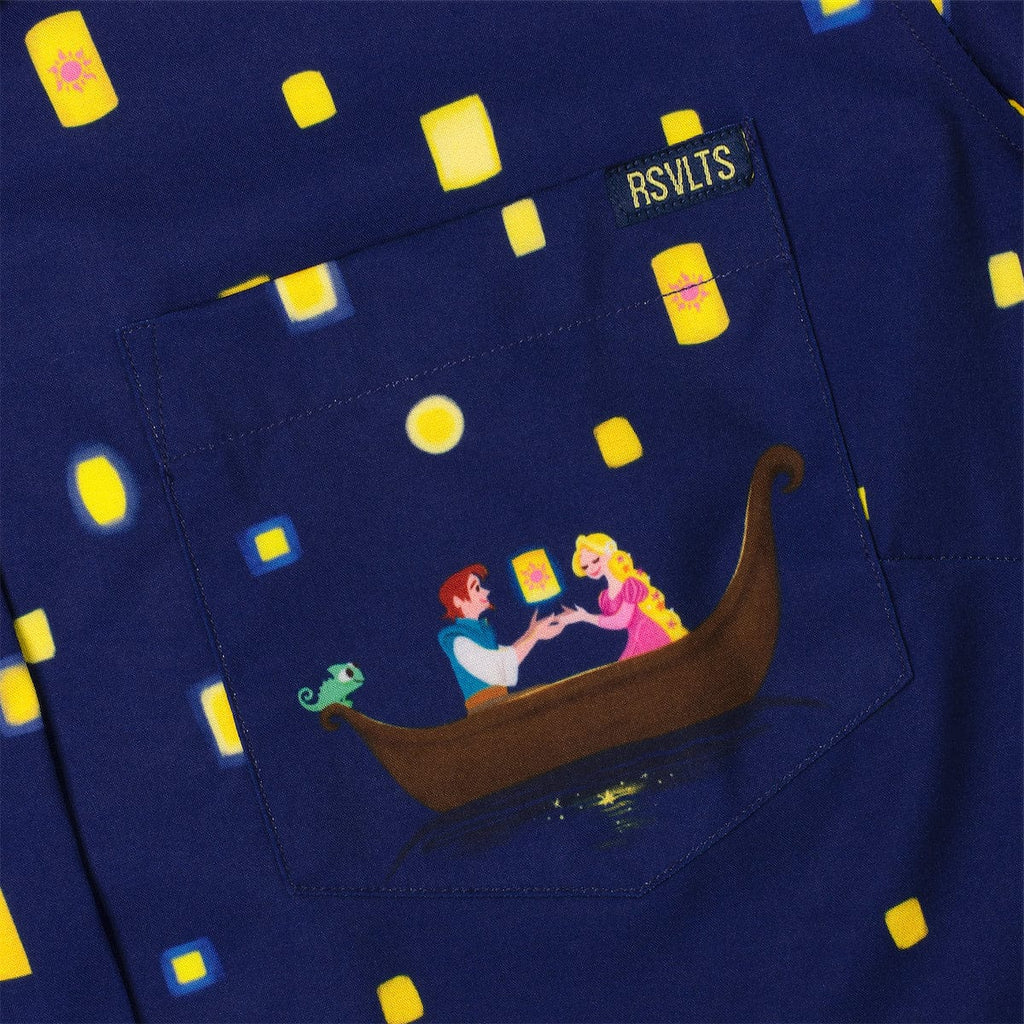 RSVLTS Lanterns Women's KUNUFLEX Short Sleeve Shirt in Blue — detail 2