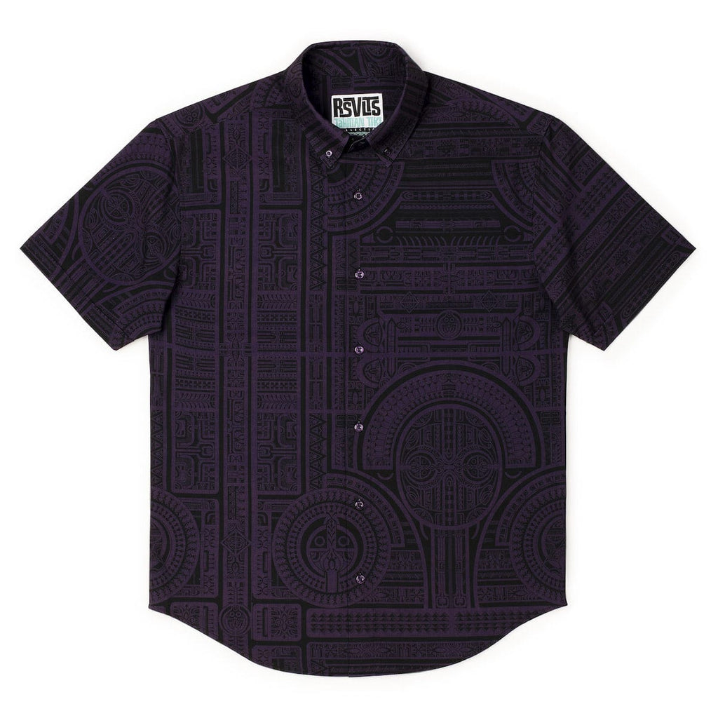 RSVLTS Taerea Tatau KUNUFLEX Short Sleeve Shirt in Black — detail 4