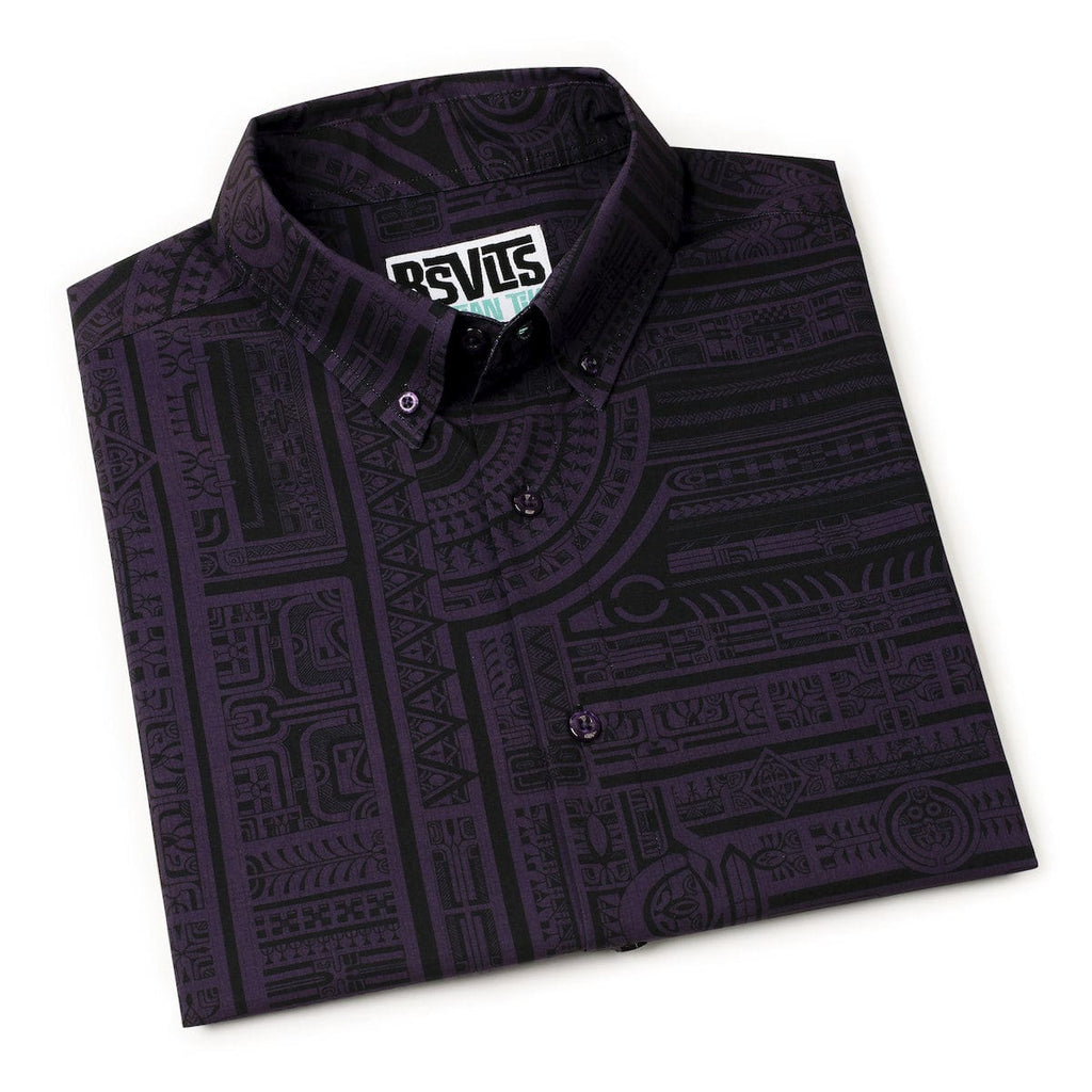 RSVLTS Taerea Tatau KUNUFLEX Short Sleeve Shirt in Black — detail 10