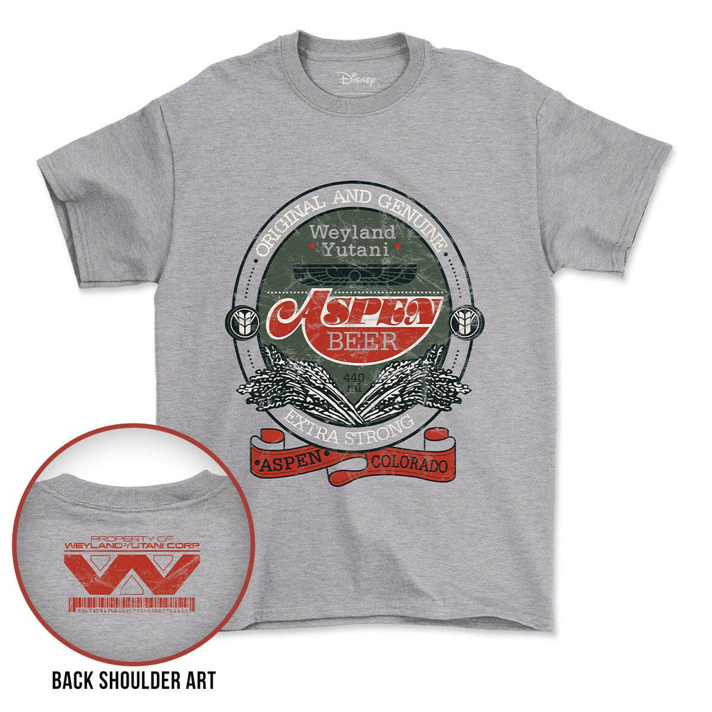 RSVLTS Aspen Beer Crewneck Tee in Gray — front view