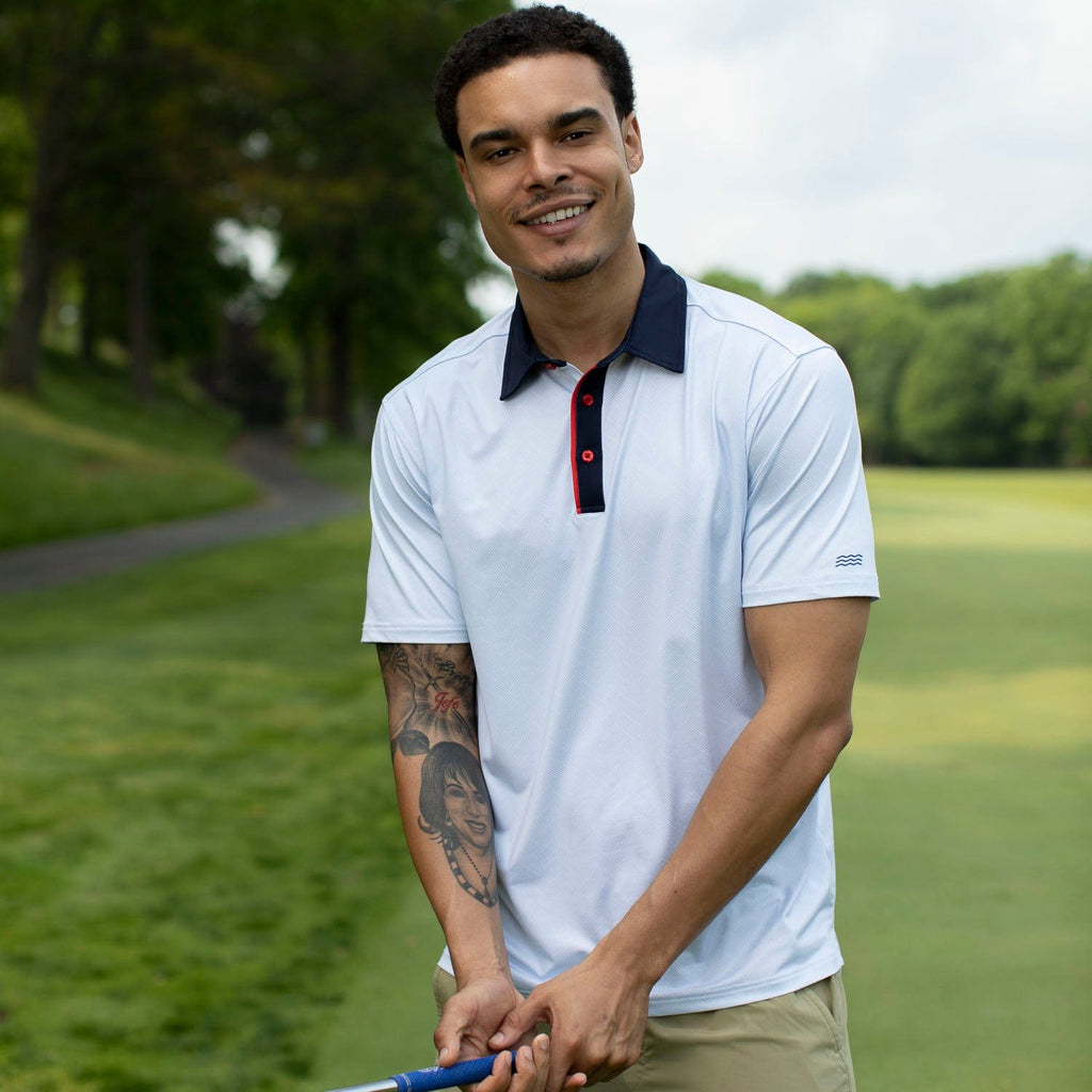 RSVLTS Broad Stripes All-Day Polo in White — detail 5