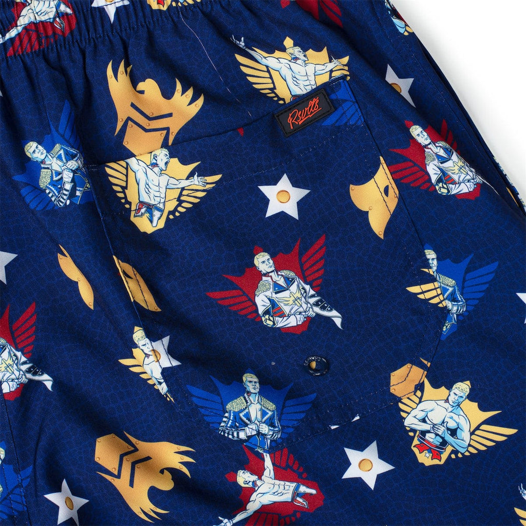 RSVLTS Rhode to Glory Hybrid Shorts in Blue — detail 4