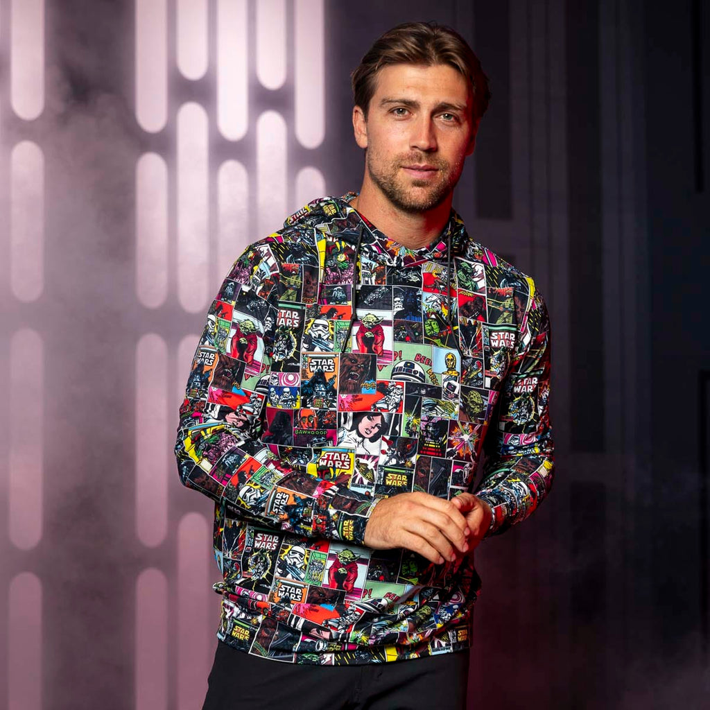 RSVLTS Comic to the Dark Side Performance Hoodie in Multicolor — detail 3