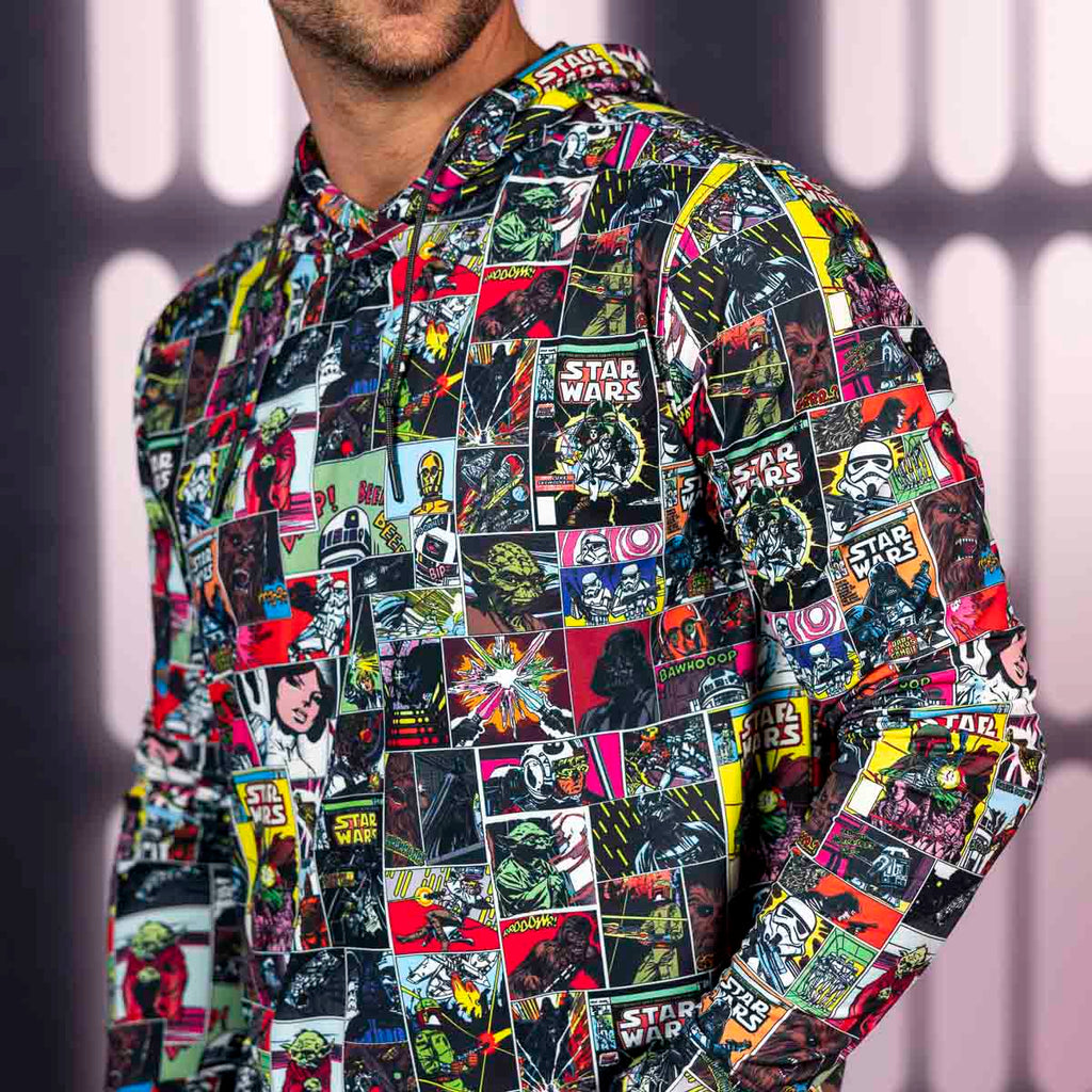 RSVLTS Comic to the Dark Side Performance Hoodie in Multicolor — detail 5