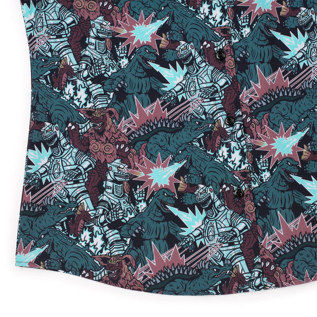 RSVLTS Monsters and Mecha Women's KUNUFLEX Short Sleeve Shirt in Brown — detail 6