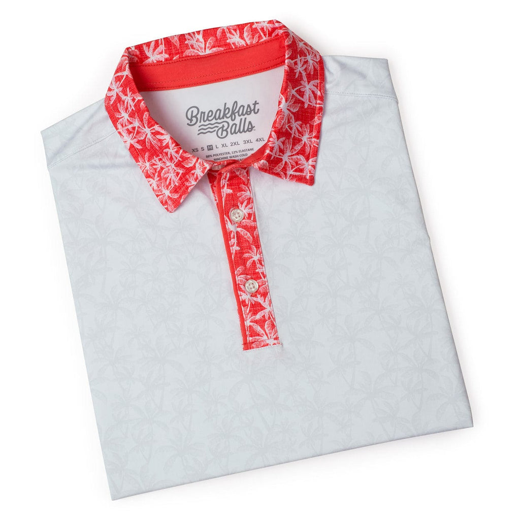 RSVLTS Droppin’ Palms All-Day Polo in White — detail 11