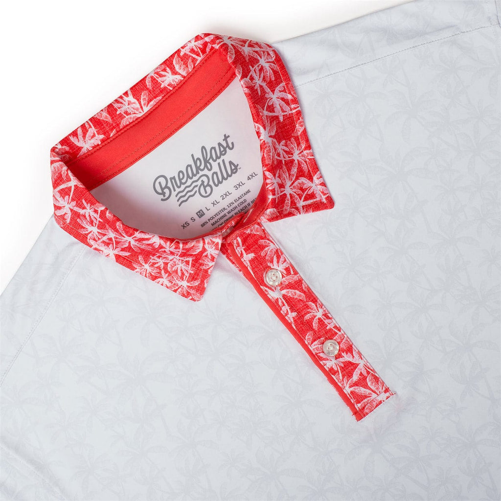RSVLTS Droppin’ Palms All-Day Polo in White — detail 7
