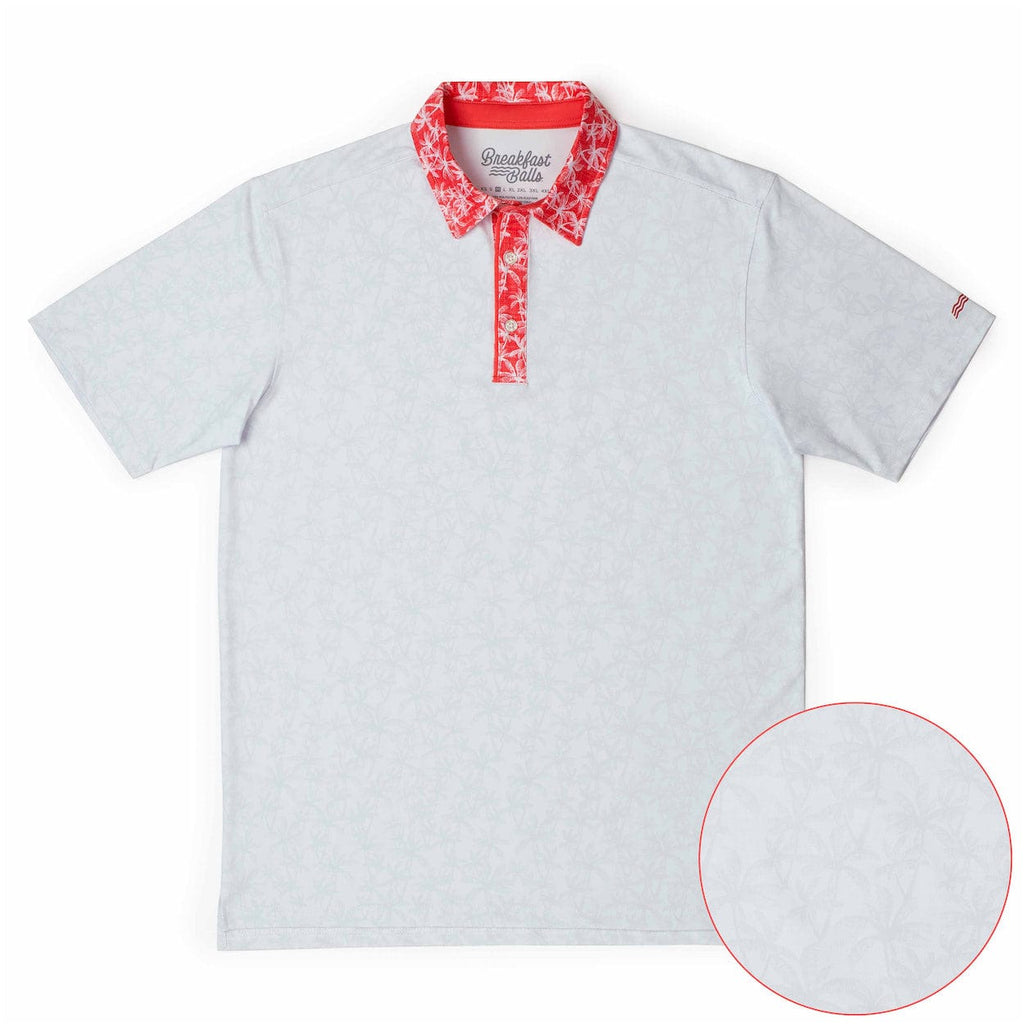 RSVLTS Droppin’ Palms All-Day Polo in White — detail 5