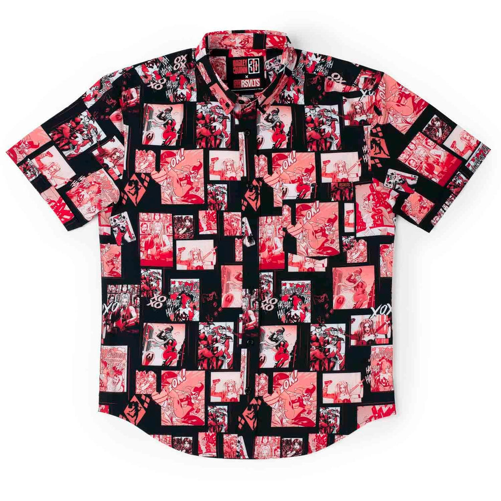 RSVLTS XOXO KUNUFLEX Short Sleeve Shirt in Black — detail 2