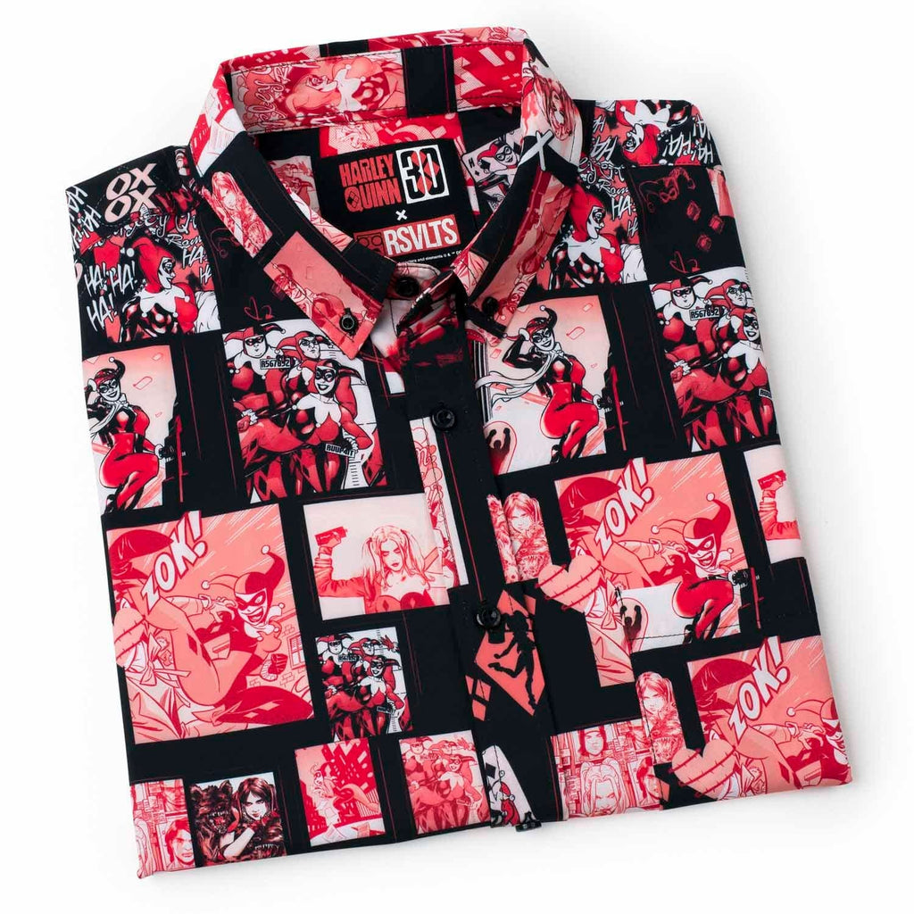 RSVLTS XOXO KUNUFLEX Short Sleeve Shirt in Black — detail 6