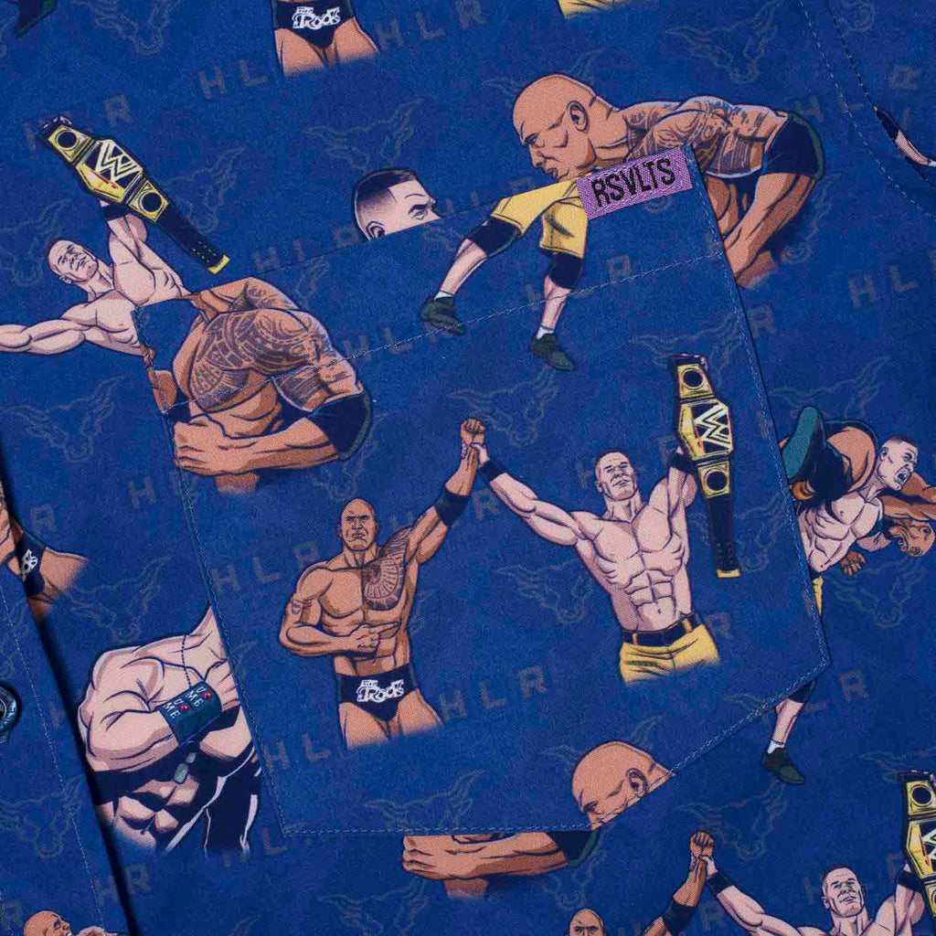 RSVLTS Changing of the Guard KUNUFLEX Short Sleeve Shirt in Blue — detail 4