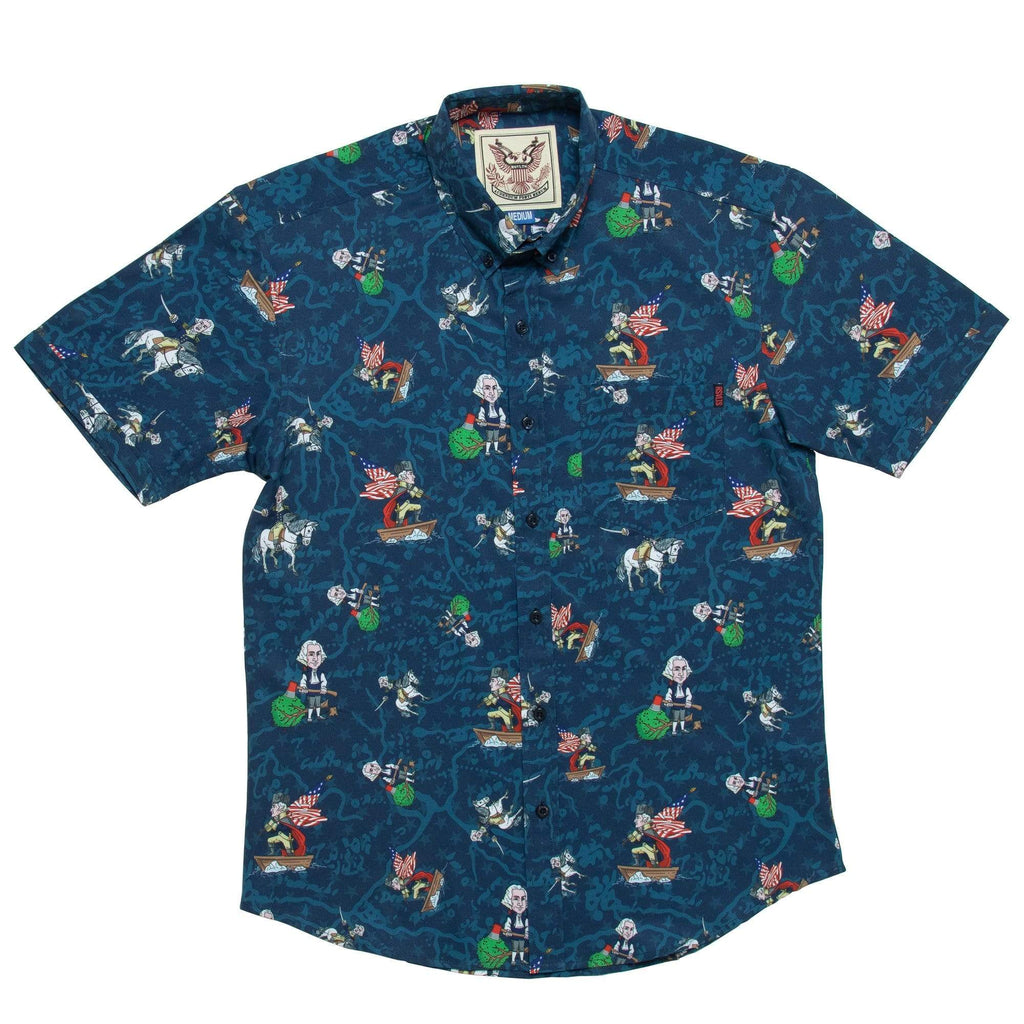 RSVLTS The Forefather KUNUFLEX Short Sleeve Shirt in Blue — detail 2