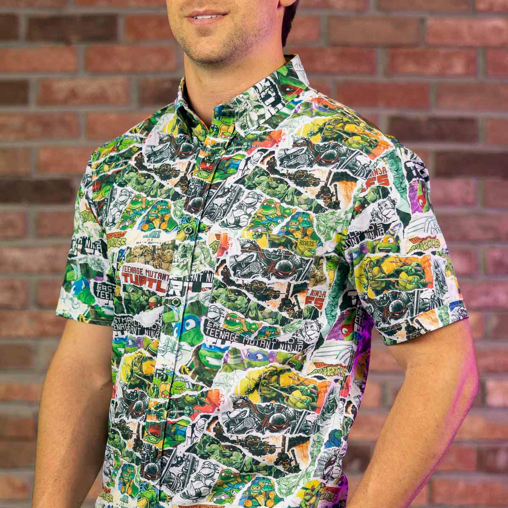 RSVLTS Tubular Since '84 KUNUFLEX Short Sleeve Shirt in Green — detail 6