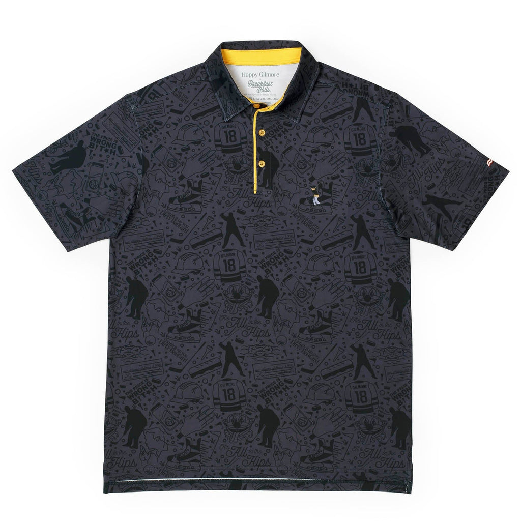 RSVLTS Just Tap It In All-Day Polo in Black — front view