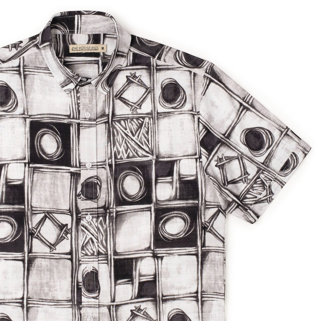 RSVLTS How Ya Doin' Bamboo Short Sleeve Shirt in Black — detail 4