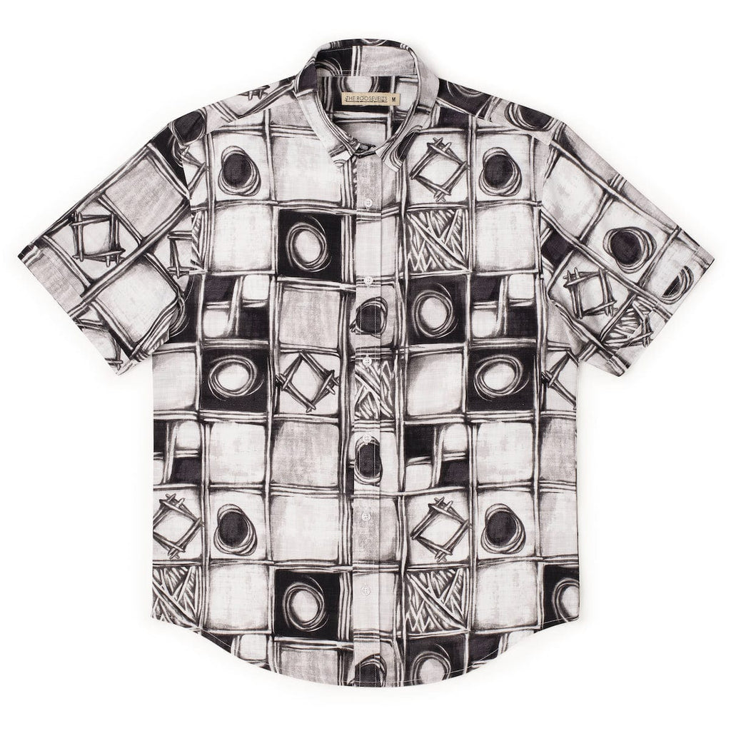 RSVLTS How Ya Doin' Bamboo Short Sleeve Shirt in Black — detail 7
