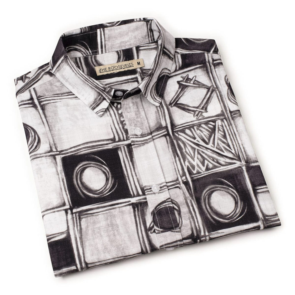 RSVLTS How Ya Doin' Bamboo Short Sleeve Shirt in Black — detail 10