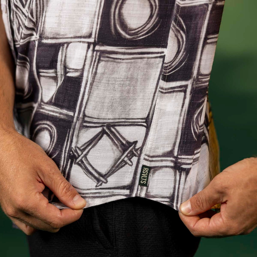 RSVLTS How Ya Doin' Bamboo Short Sleeve Shirt in Black — detail 8