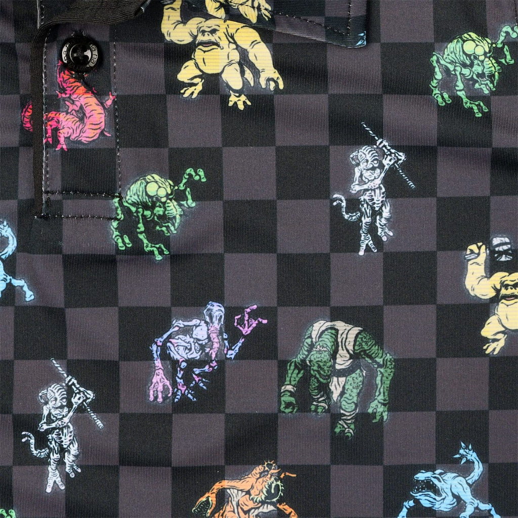 RSVLTS Holochess Preschool All-Day Polo in Black — detail 5