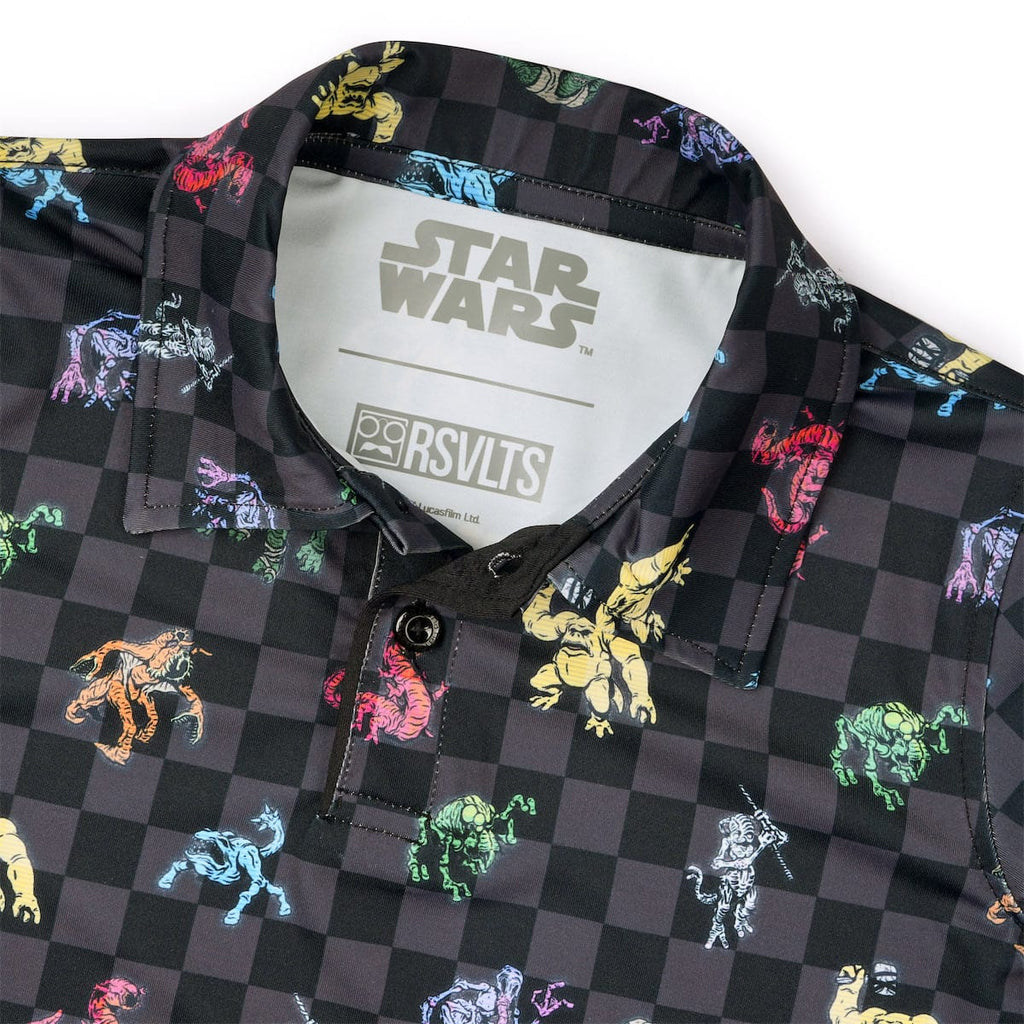 RSVLTS Holochess Preschool All-Day Polo in Black — detail 6