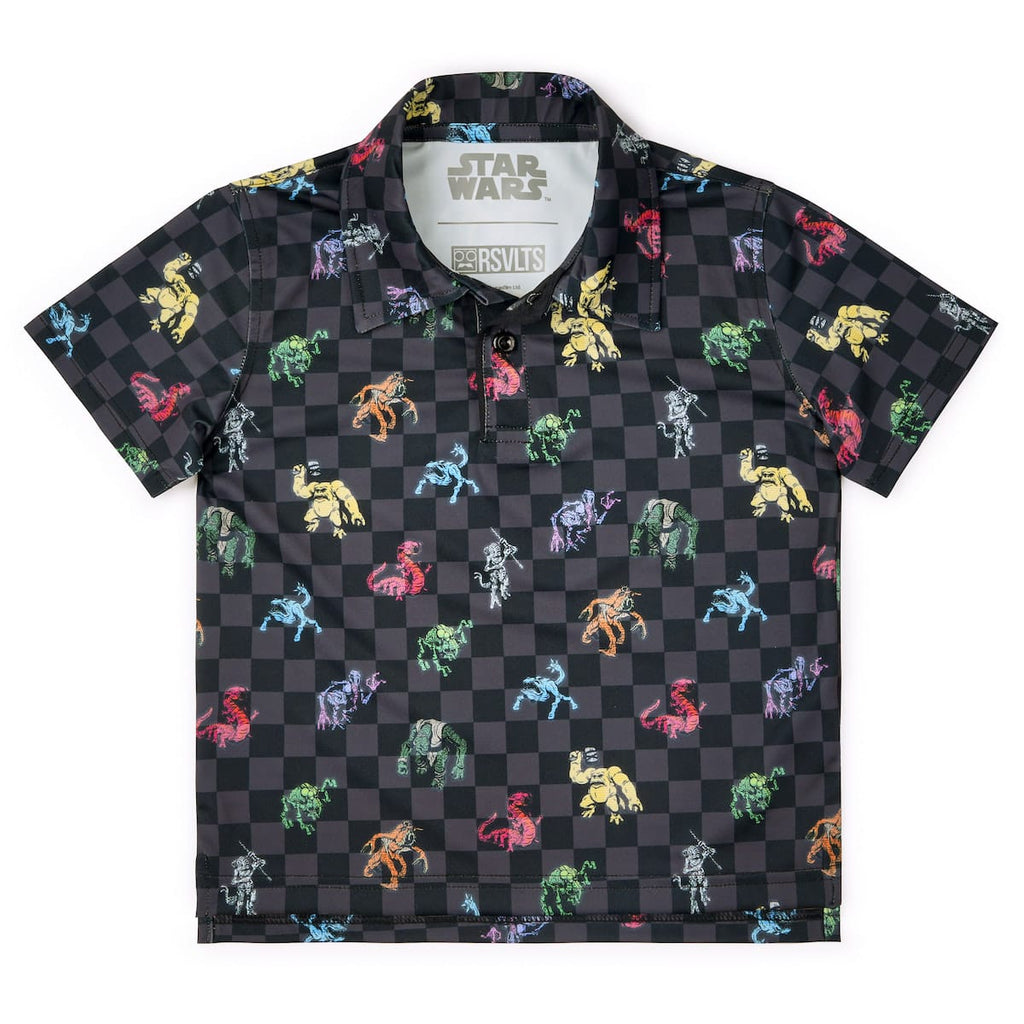 RSVLTS Holochess Preschool All-Day Polo in Black — detail 4