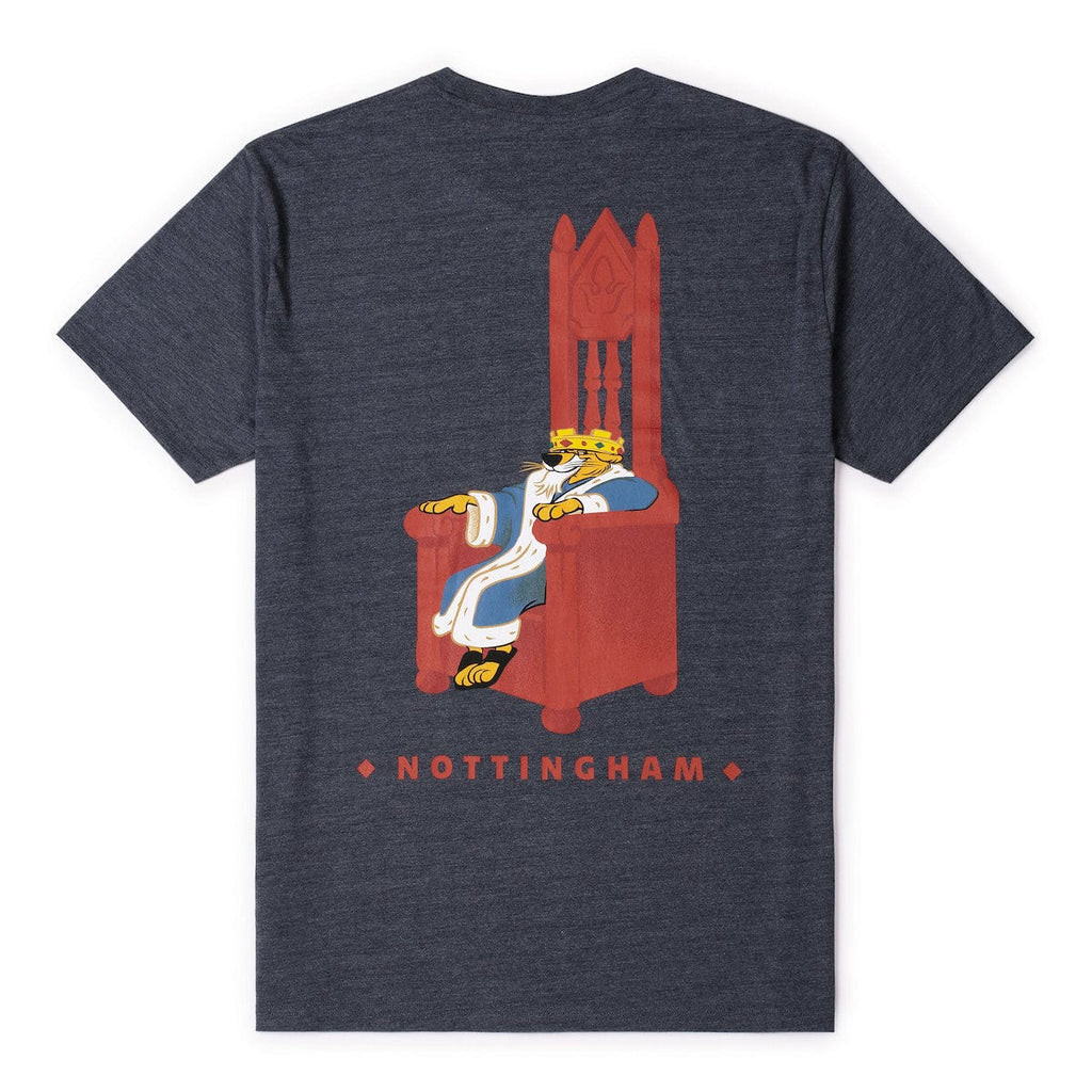 RSVLTS Heavy Lies The Crown Crewneck Tee in Gray — front view