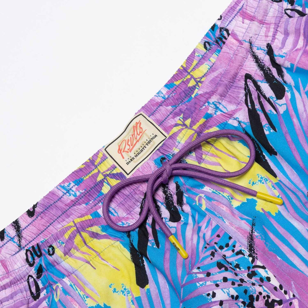 RSVLTS Plum Lake Hybrid Shorts in Purple — detail 5