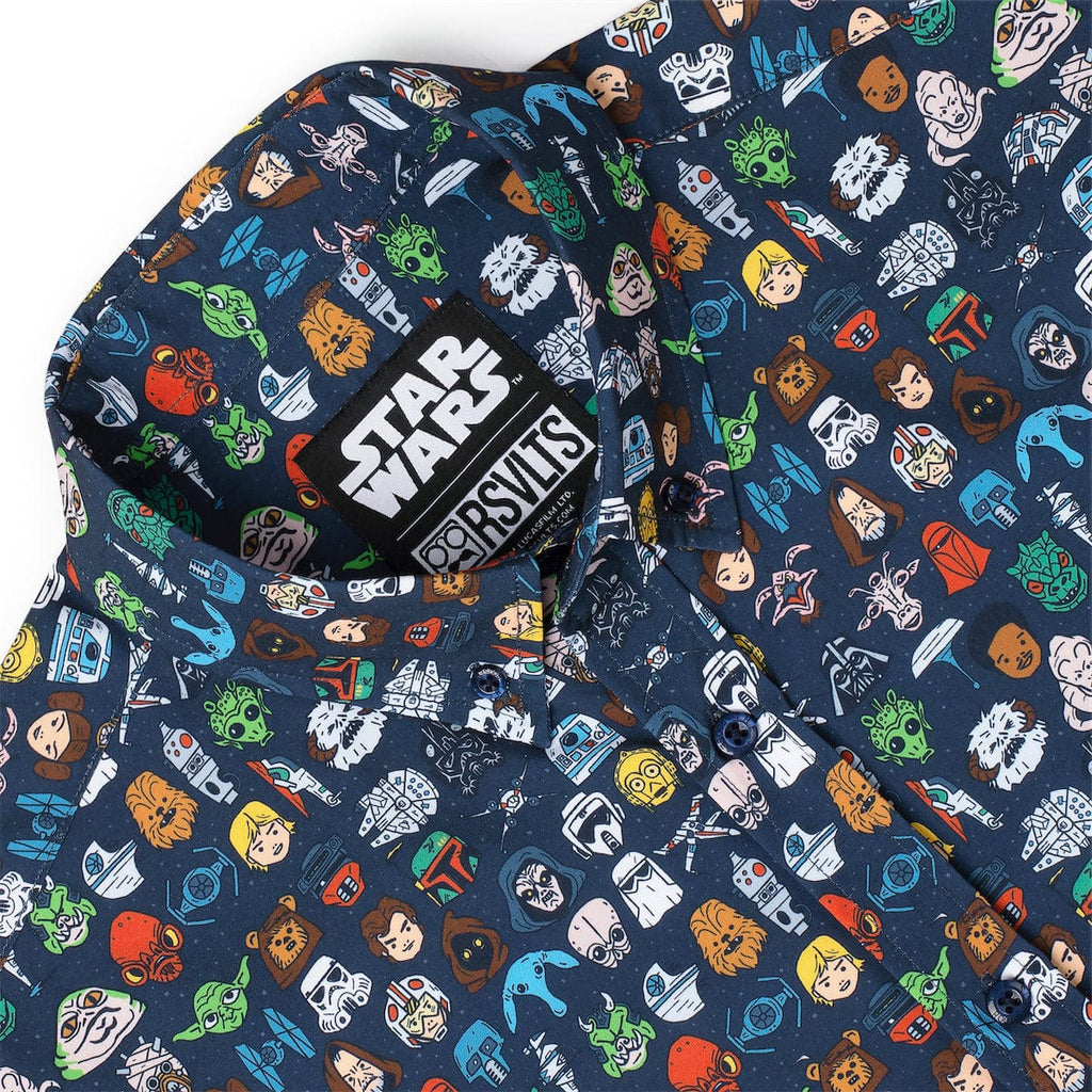 RSVLTS Cartoon Cosmos KUNUFLEX Short Sleeve Shirt in Multicolor — detail 9